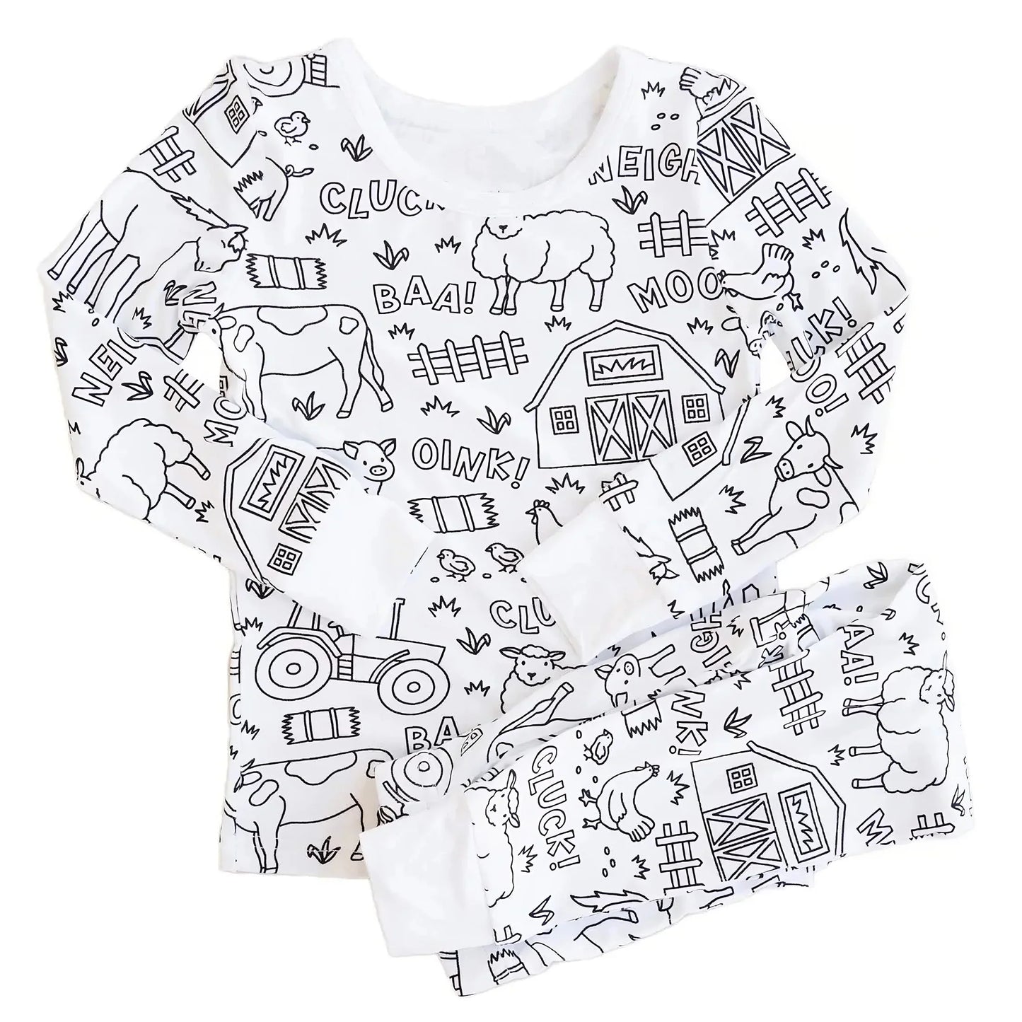 🎨 DIY Pajamas - Color Me Pajamas (12 Washable Markers Included)